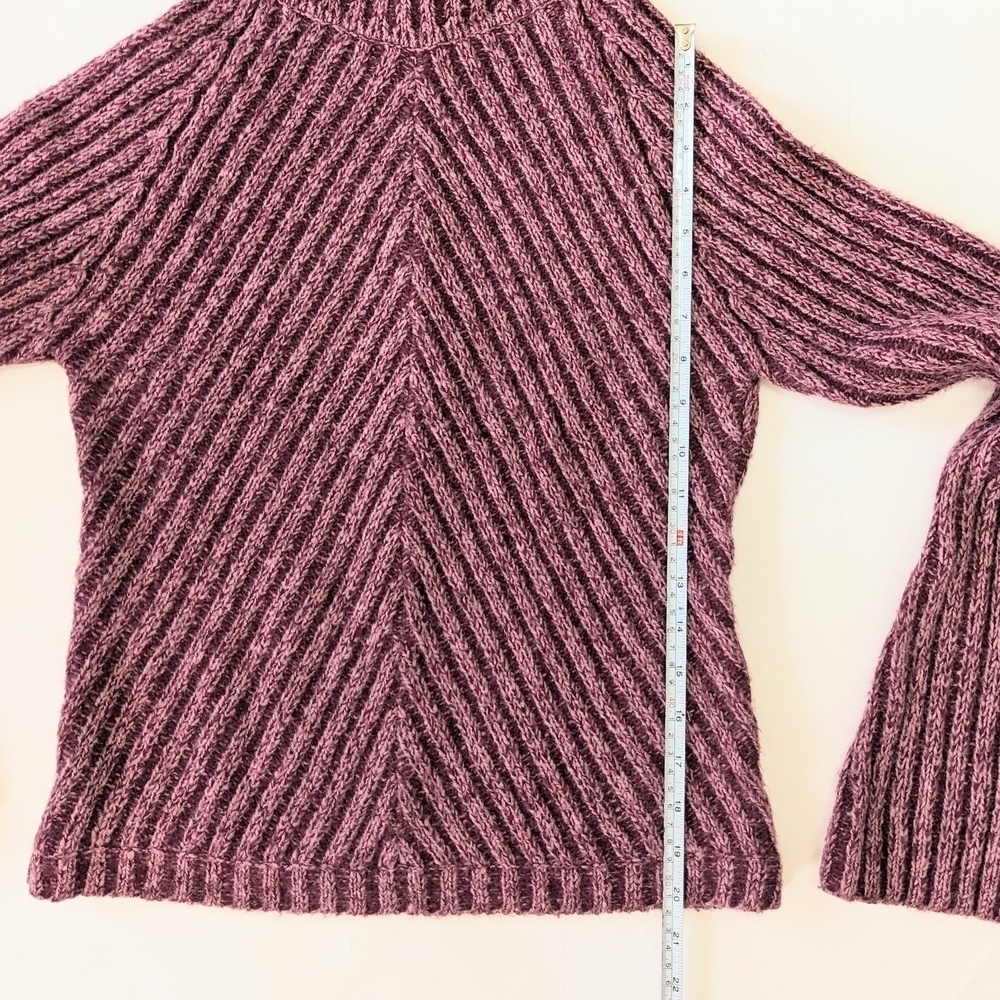 SO Women's Wool Blend Ribbed Cowl Neck Sweater - Picture 6 of 6